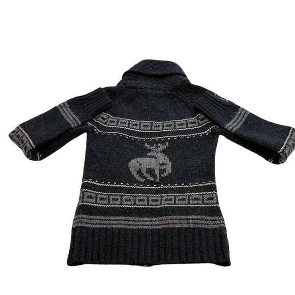 TNA Aritiza Sea To Sky Intarsia Lambswool Reindeer Cardigan - Size Small - Picture 2 of 9
